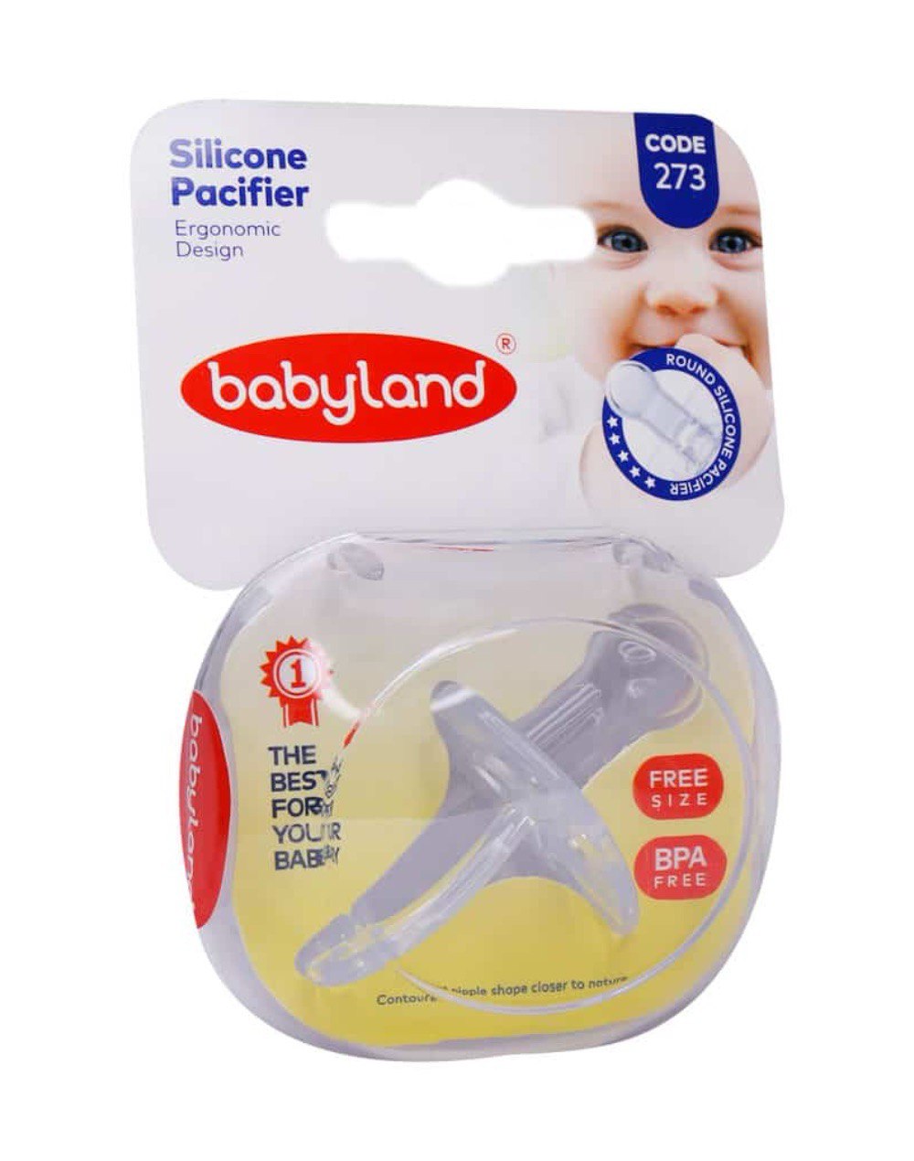 پستانک فندقی کد 273 مناسب نوزادان از بدو تولد بی بی لند (BABYLAND )