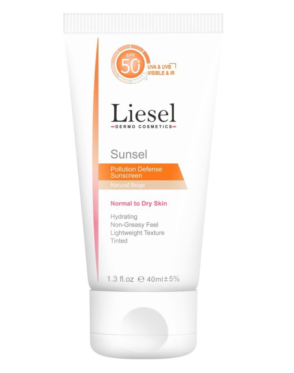 کرم ضدآفتاب رنگی سانسل مخصوص پوست خشک ٤٠ ميل لایسل (Liesel)