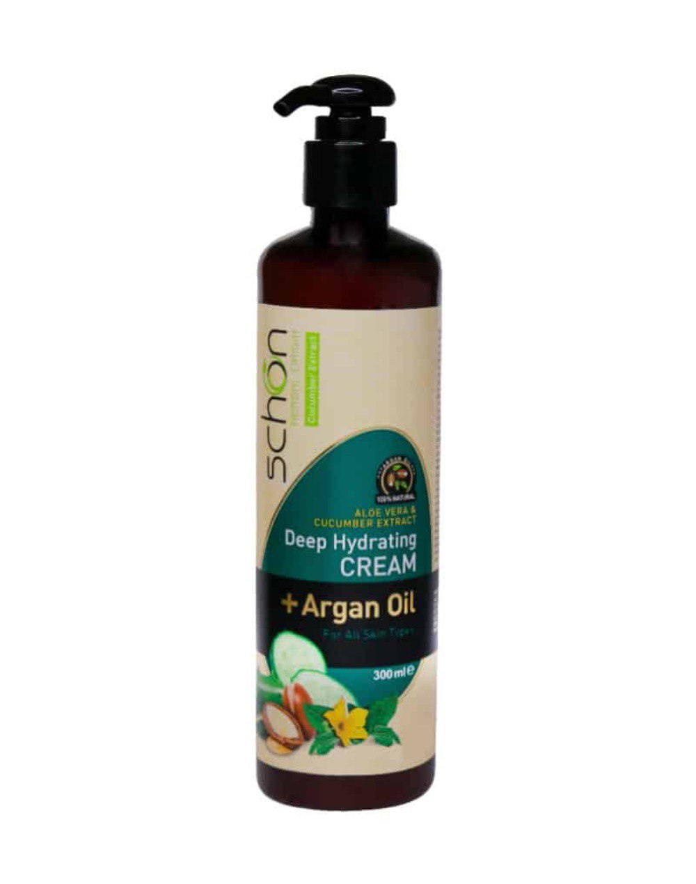 کرم مرطوبکننده آلوئهورا، خیار و آرگان 300 میل شون (Schon)